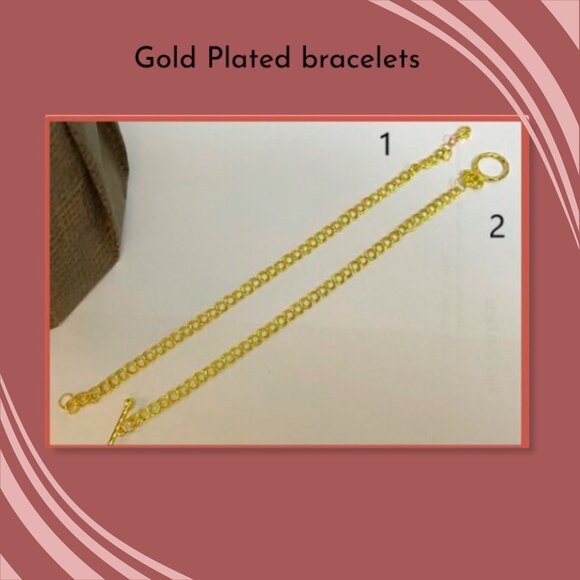 NEW Gold-plated chain bracelets - Picture 1 of 3